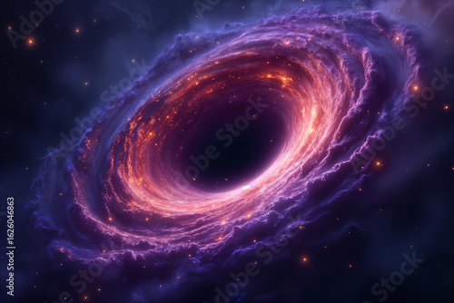 a black hole in space