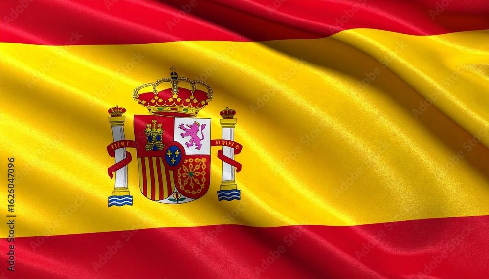 Fototapeta premium flag of spain waving