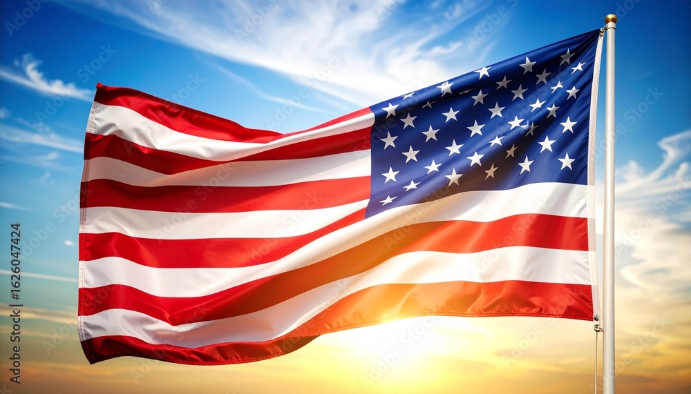 Fototapeta premium american flag on background