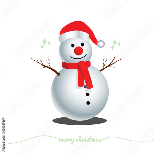 snowman with red hat
