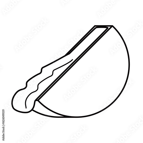 ラクレットチーズのシンプルなイラスト