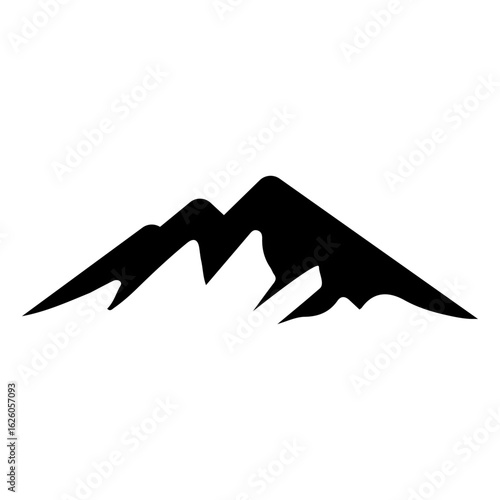 Black vector illustration of a hill