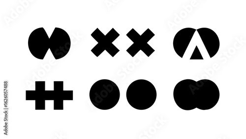 Unique geometric shapes vector 