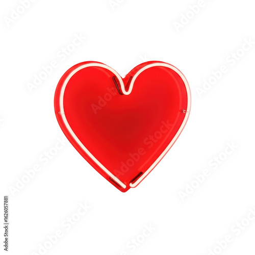 Vibrant, glowing red neon heart symbol with clear contours, 3/4 view, subtly illuminated against a pristine transparent background with no shadows, ultra realistic UHD studio photograph, concept of Free Download Vibrant, glowing red neon heart symbol with clear contours, 3/4 view, subtly illuminated against a pristine transparent background with no shadows, ultra realistic UHD studio photograph, concept of - GFXLoad