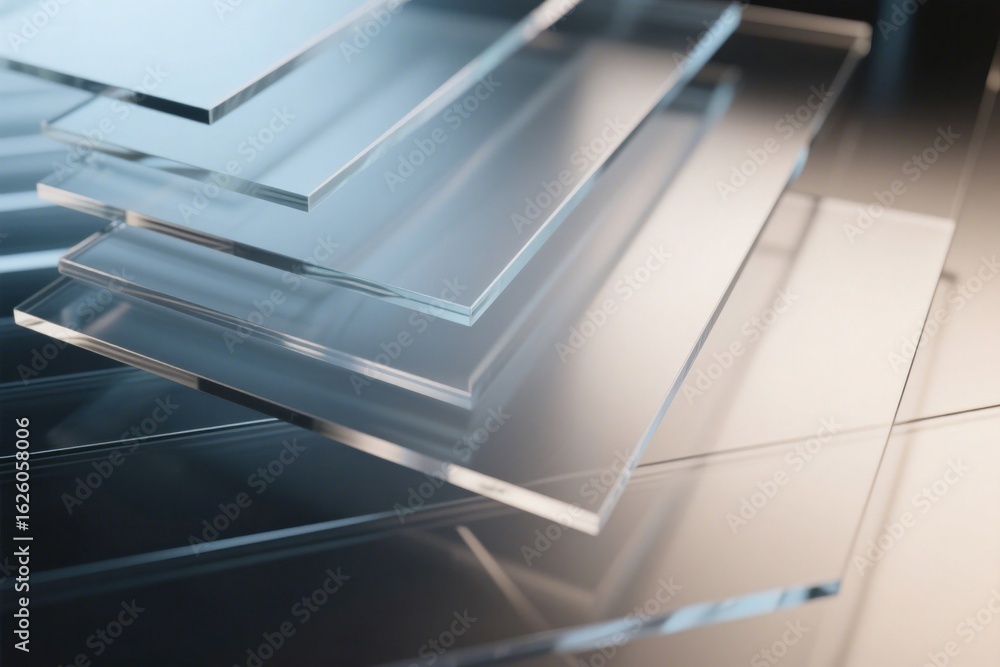 Obraz premium Gradient Multilayer Glass Background #1