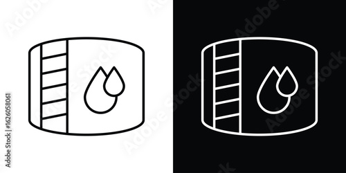 Water tank icon symbol, logo illustration. Vector graphics
