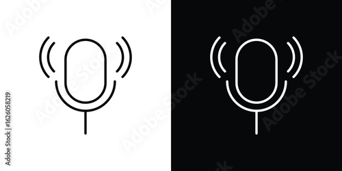 Voice control icon symbol, logo illustration. Vector graphics