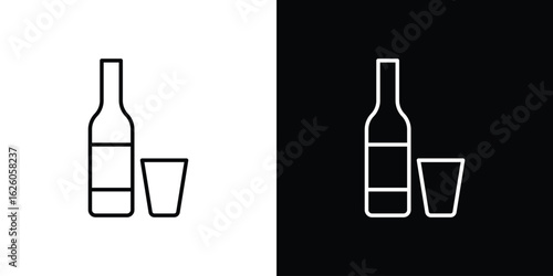 Vodka icon symbol, logo illustration. Vector graphics