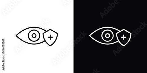 Vision insurance icon symbol, logo illustration. Vector graphics