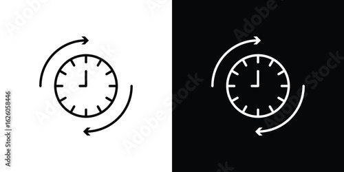 Uptime and downtime icon symbol, logo illustration. Vector graphics