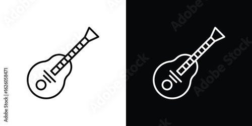 Ukulele icon symbol, logo illustration. Vector graphics