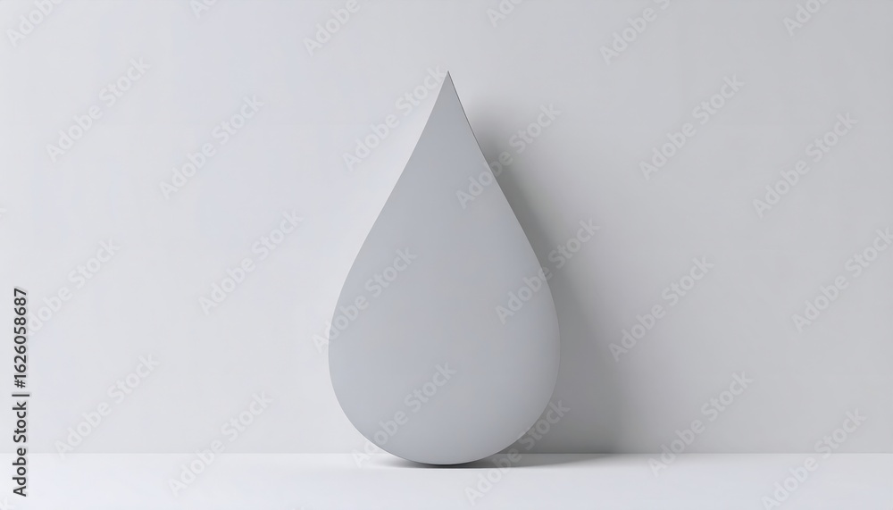 Fototapeta premium Abstract Gray Water Drop On White Background