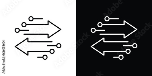 Transfer icon symbol, logo illustration. Vector graphics