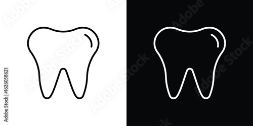 Tooth icon symbol, logo illustration. Vector graphics