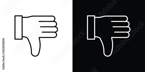 Thumb down icon symbol, logo illustration. Vector graphics