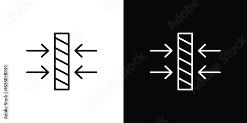Thickness icon symbol, logo illustration. Vector graphics