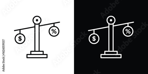 Taxes icon symbol, logo illustration. Vector graphics