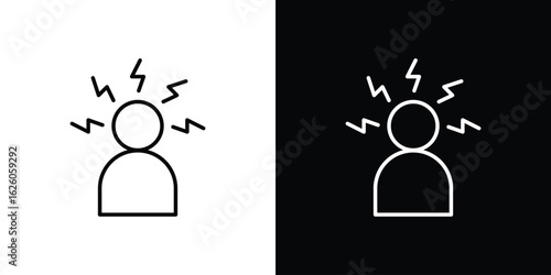 Stress icon symbol, logo illustration. Vector graphics
