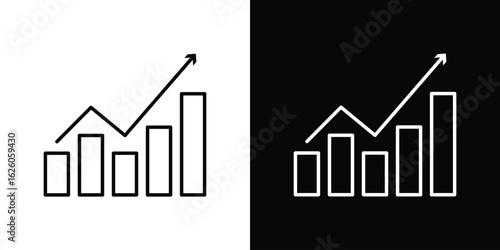 Stagflation icon symbol, logo illustration. Vector graphics