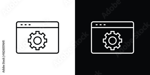 Software icon symbol, logo illustration. Vector graphics
