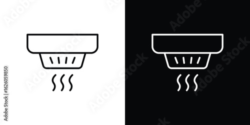Smoke detector icon symbol, logo illustration. Vector graphics