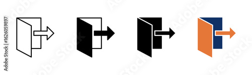Leave icon sheet multiple style collection
