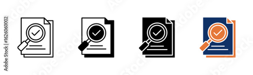 Approval icon sheet multiple style collection