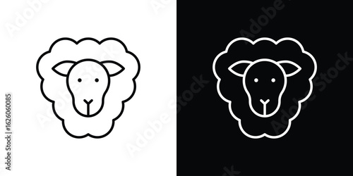 Sheep icon symbol, logo illustration. Vector graphics