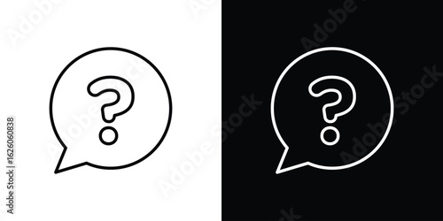 Question icon symbol, logo illustration. Vector graphics