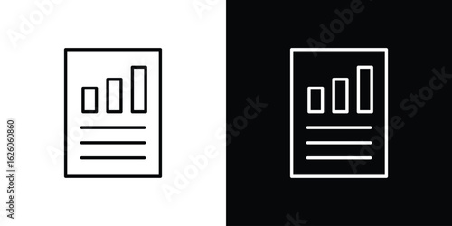 Quarterly report icon symbol, logo illustration. Vector graphics