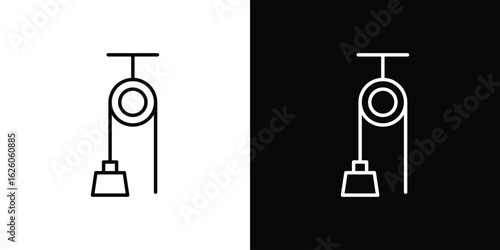Pulley icon symbol, logo illustration. Vector graphics