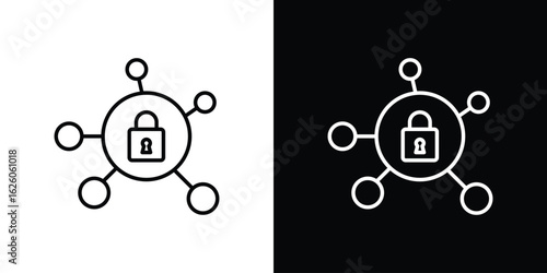 Private network icon symbol, logo illustration. Vector graphics
