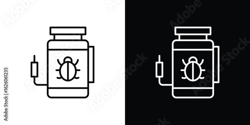 Pesticide icon symbol, logo illustration. Vector graphics