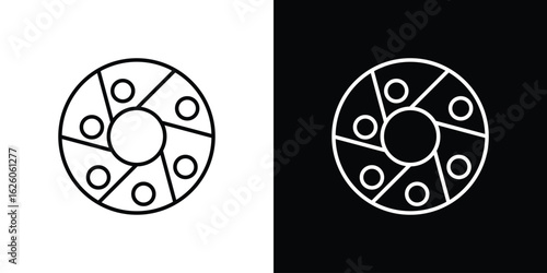 Perpetual motion icon symbol, logo illustration. Vector graphics