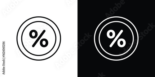 Percent icon symbol, logo illustration. Vector graphics