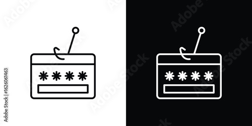 Password phishing icon symbol, logo illustration. Vector graphics