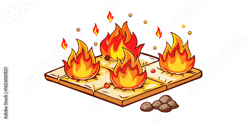 burning campfire flame 