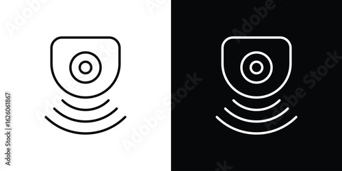 Motion sensor icon symbol, logo illustration. Vector graphics