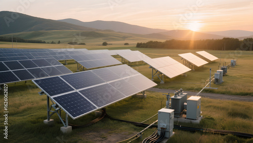 solar panels on the mountain