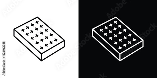 Mattress icon symbol, logo illustration. Vector graphics