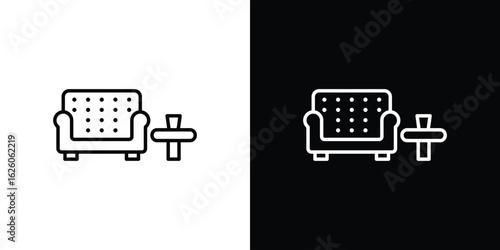 Lounge icon symbol, logo illustration. Vector graphics