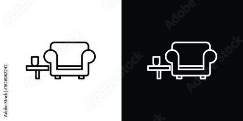 Lounge icon symbol, logo illustration. Vector graphics