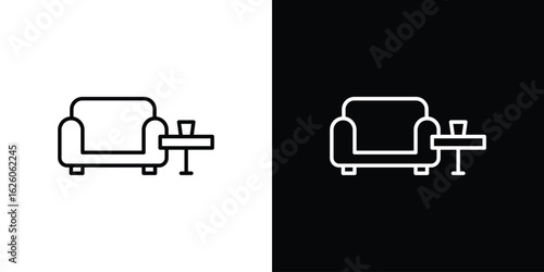 Lounge icon symbol, logo illustration. Vector graphics