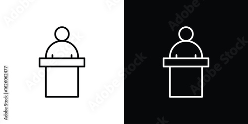 Lecture icon symbol, logo illustration. Vector graphics
