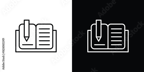 Homework icon symbol, logo illustration. Vector graphics