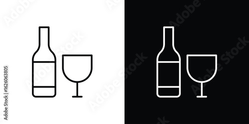 Gin icon symbol, logo illustration. Vector graphics