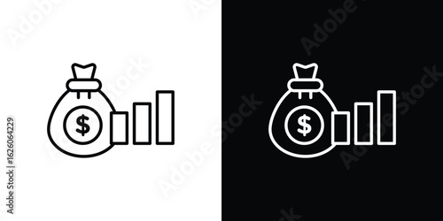 Fiscal policy icon symbol, logo illustration. Vector graphics
