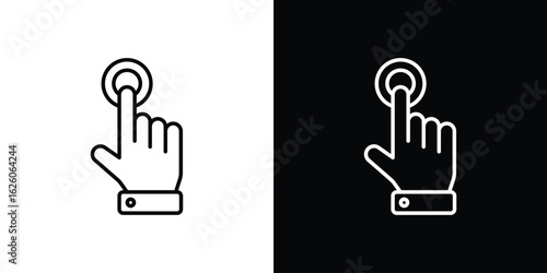 Finger control icon symbol, logo illustration. Vector graphics