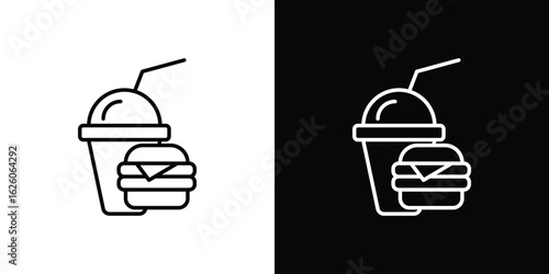 Fast food icon symbol, logo illustration. Vector graphics