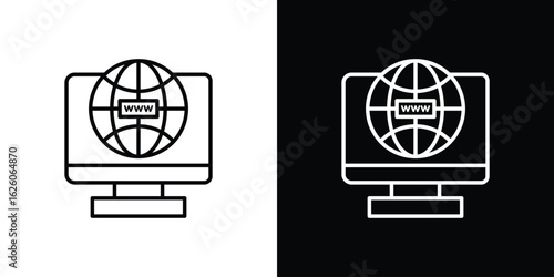 Domain icon symbol, logo illustration. Vector graphics